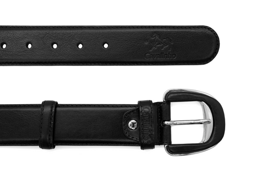 Cavalinho Classic Smooth Leather Belt - Black Silver - 58010906.S.01_3
