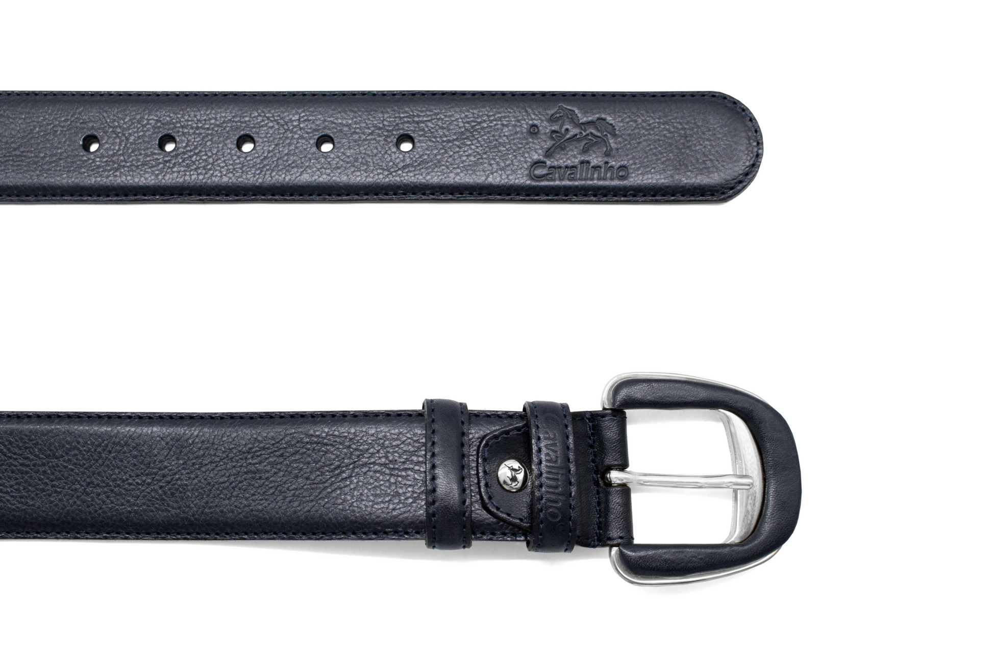 Cavalinho Classic Smooth Leather Belt - Navy Silver - 58010906.S.03_2