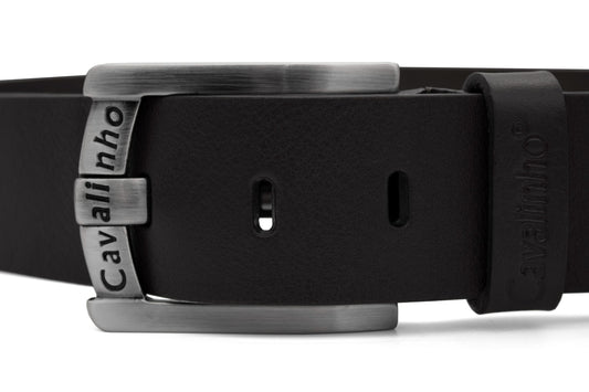 Cavalinho Sport Leather Belt - Black Silver - 58020507.01_2