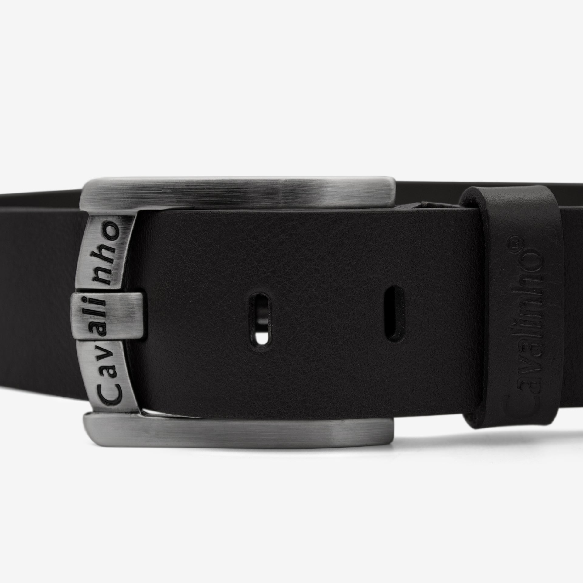 Cavalinho Designer Black Leather Belt for Men SKU 58020507.01 #color_black