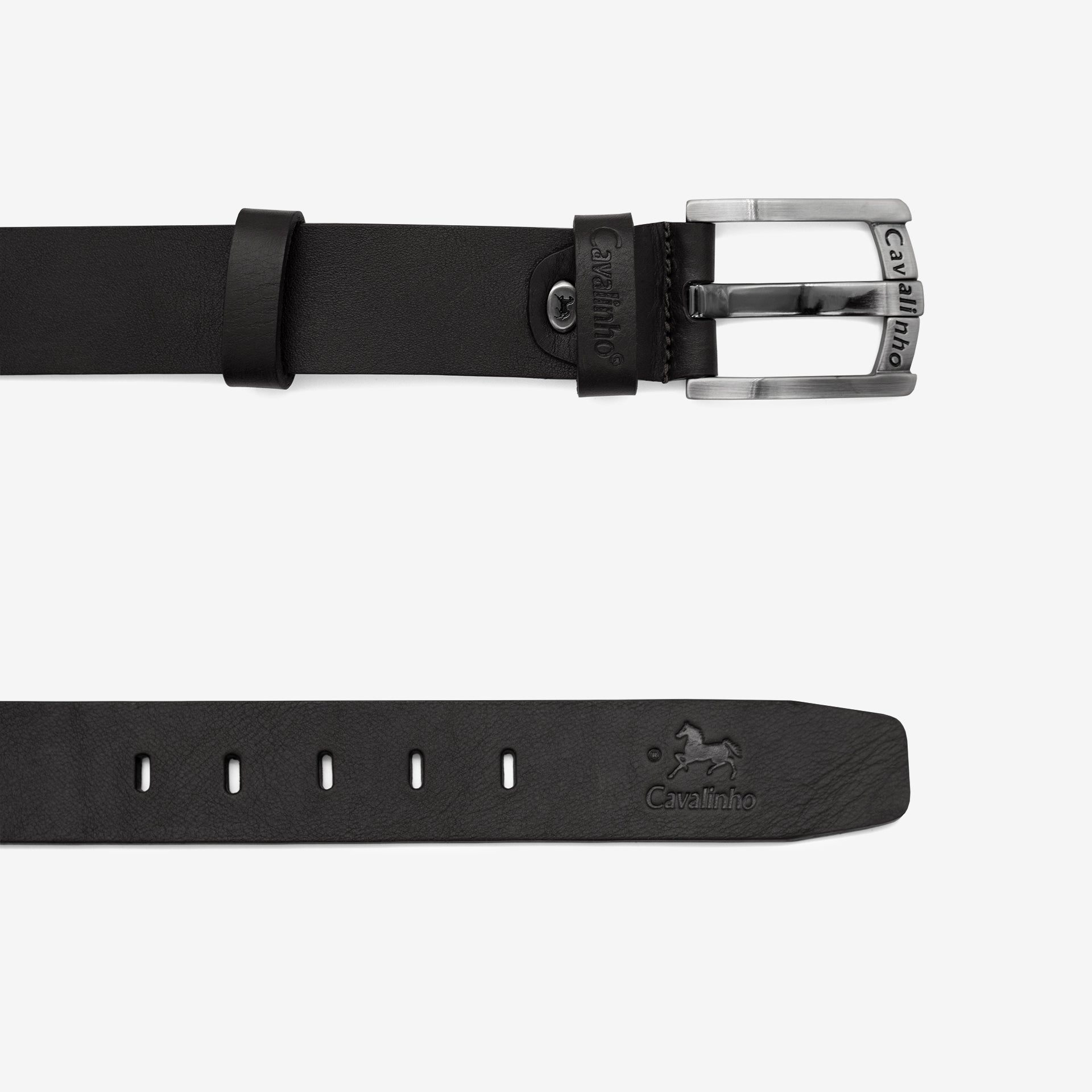 Cavalinho Designer Black Leather Belt for Men SKU 58020507.01 #color_black