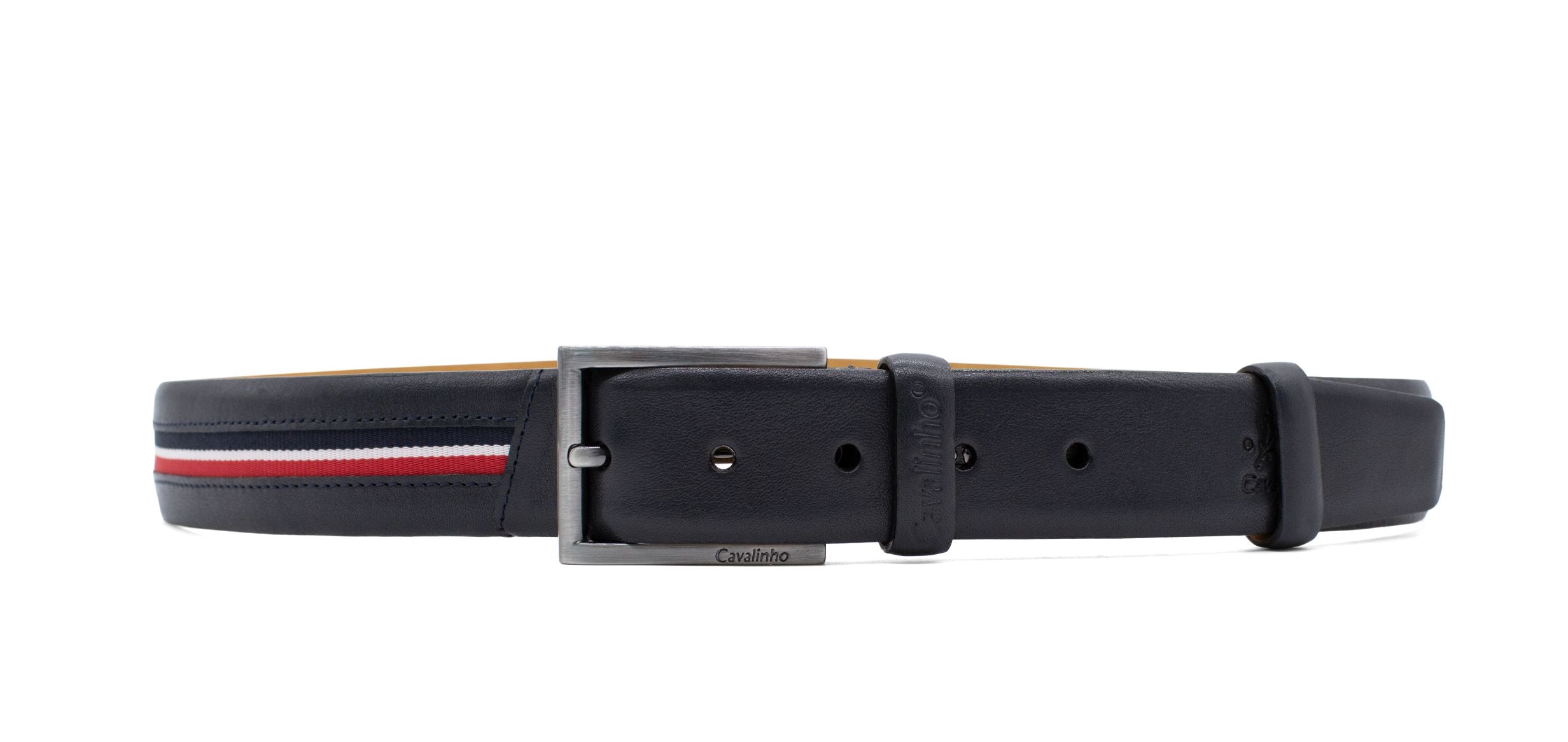 Cavalinho The Sailor Sporty Leather Belt for Men SKU 58020543.22 #color_navy