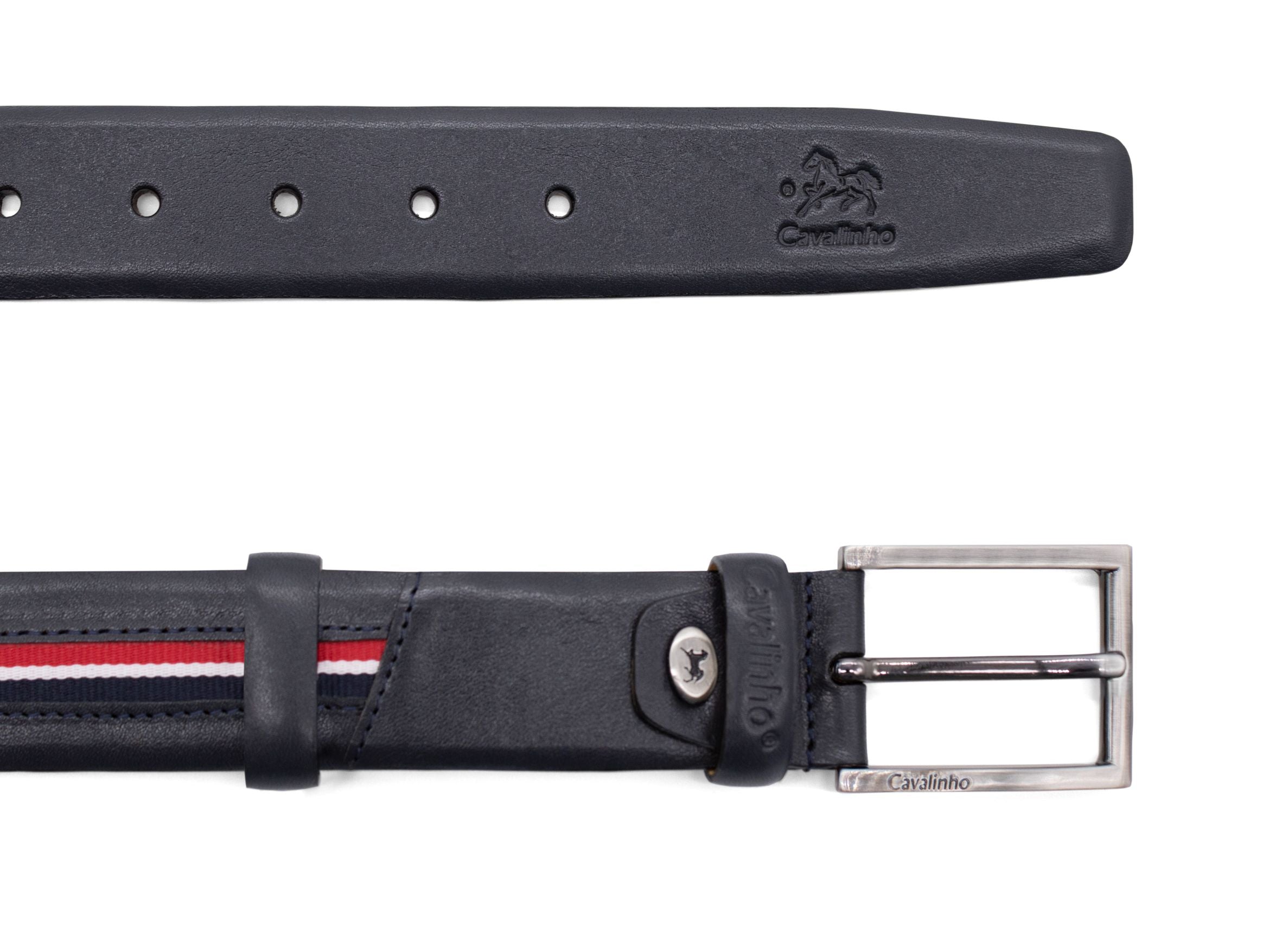 Cavalinho The Sailor Sporty Leather Belt for Men SKU 58020543.22 #color_navy