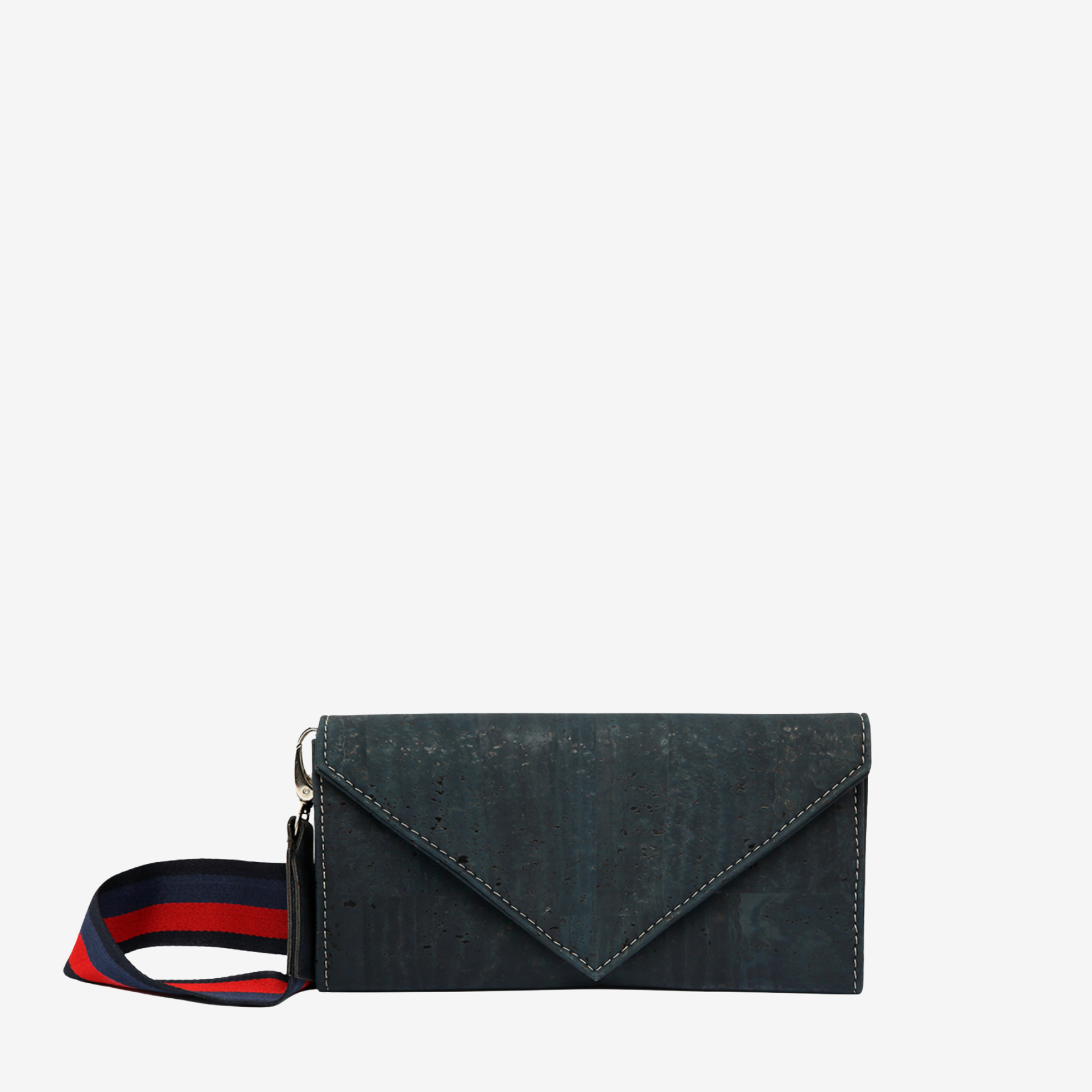 Artelusa Cork Clutch with Removable Strap  #color_Navy
