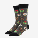 Socksmith Decorative Donuts Black Socks for Men #print_Black