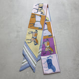 Relhok Handbag Skinny Scarf #color_Lilac Pink