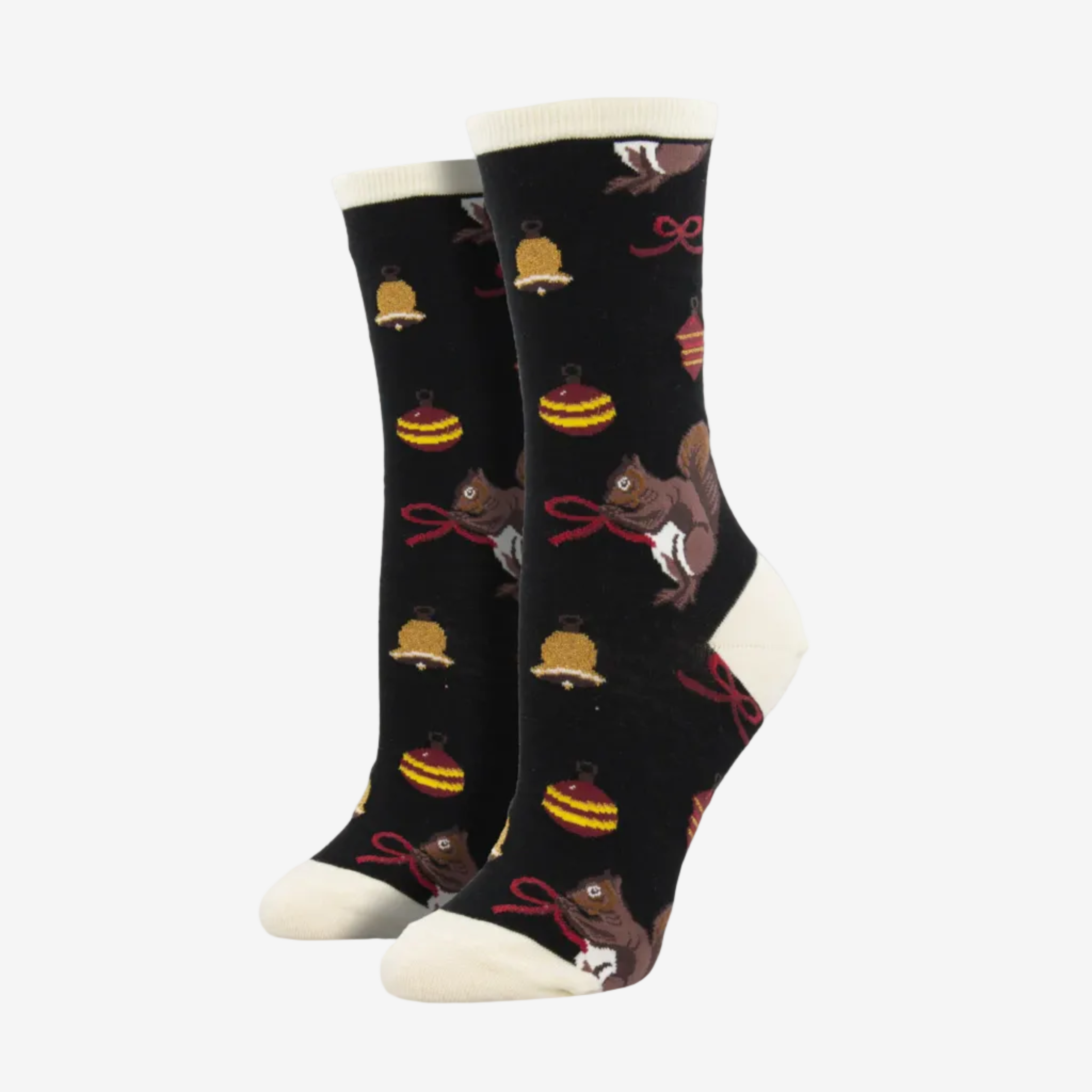Socksmith Have a Squirrelly Christmas Black Socks for Men #print_Black