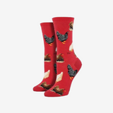 Socksmith Hen House Red Socks for Women #print_Red