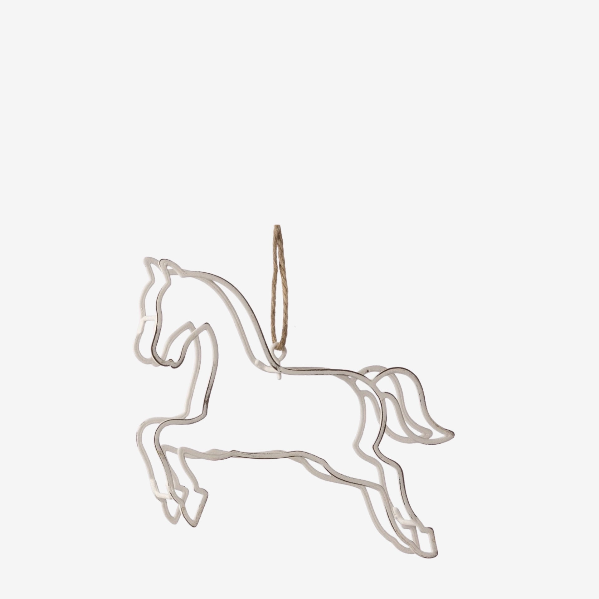 Jumping horse metal Ornament #color_silver