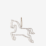 Jumping horse metal Ornament #color_silver