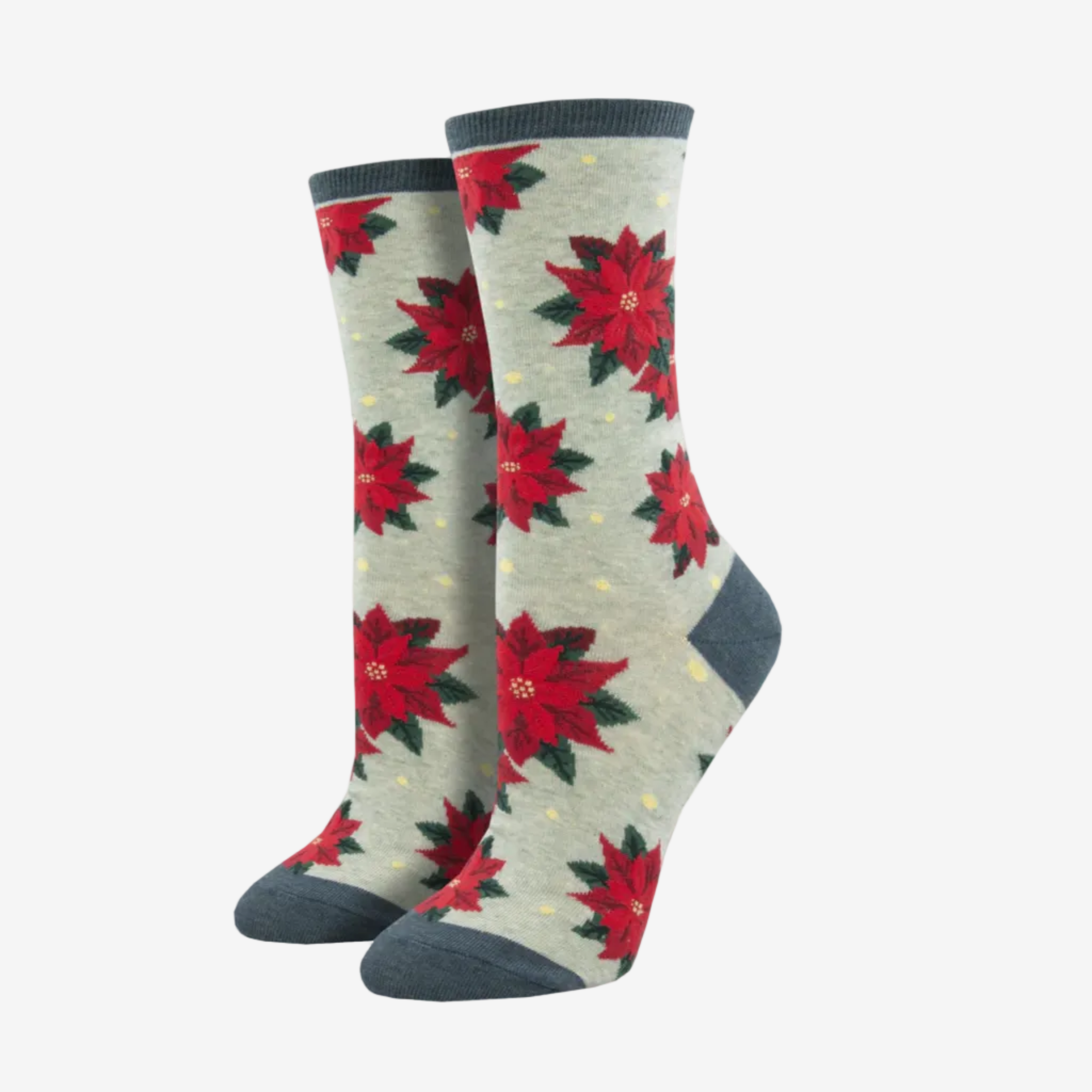 Socksmith Poinsettia Socks for Women #print_red