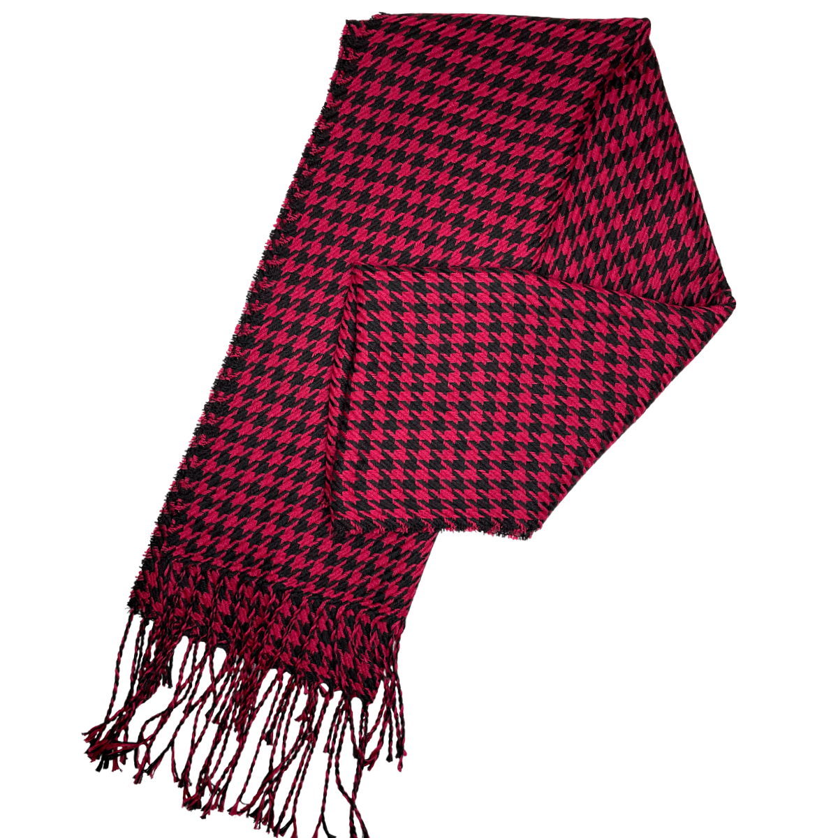 Relhok Plaid Scarf #color_Red and Black