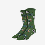 Socksmith Camptown Green Socks for Men #print_Parrot Green