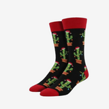 Socksmith Christmas Cactus Black Socks for Men #print_Black