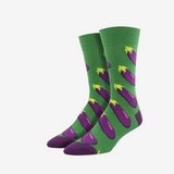 Socksmith Eggplant Black Socks for Men #print_Green