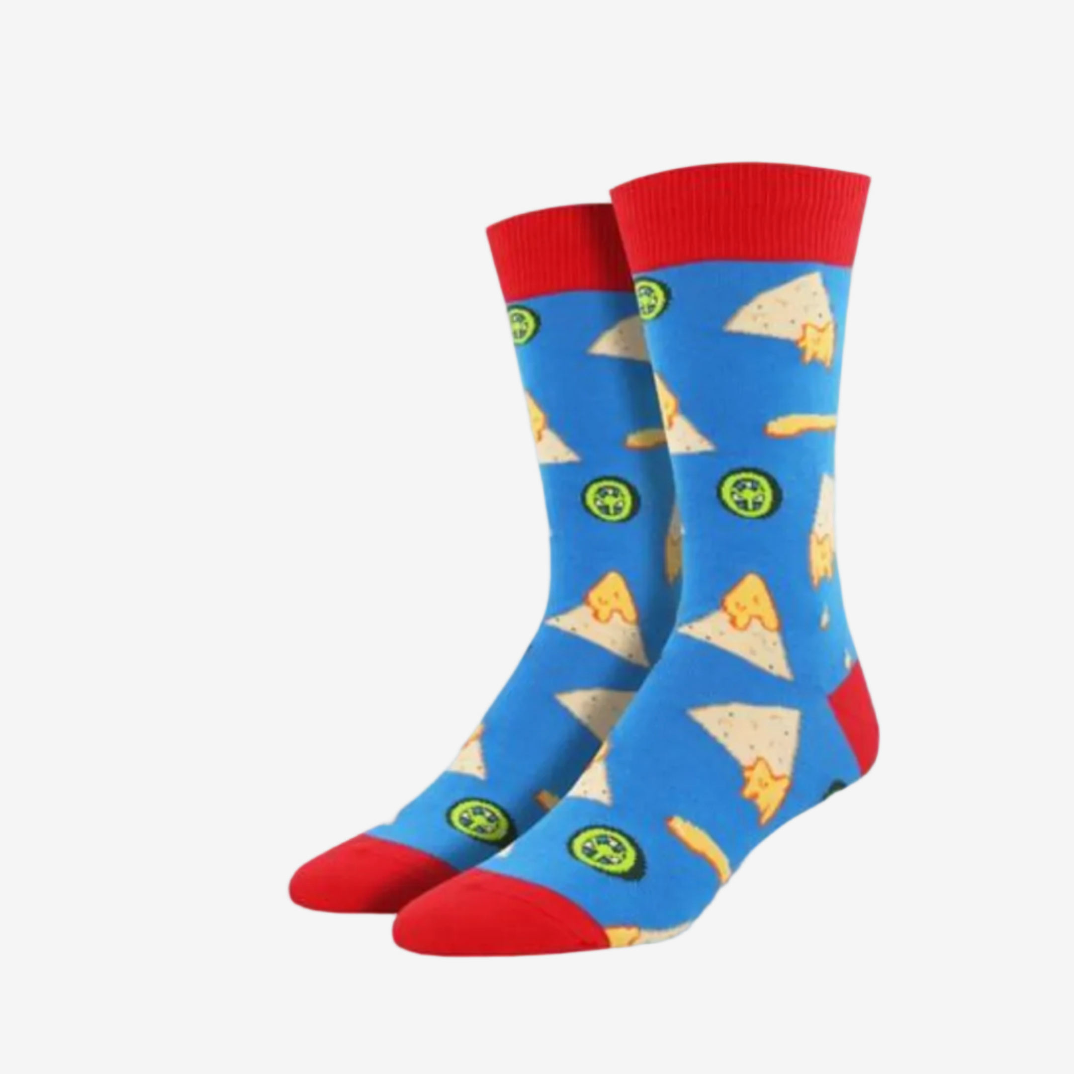 Socksmith Nacho Business Blue and Red Socks for Men #print_Blue