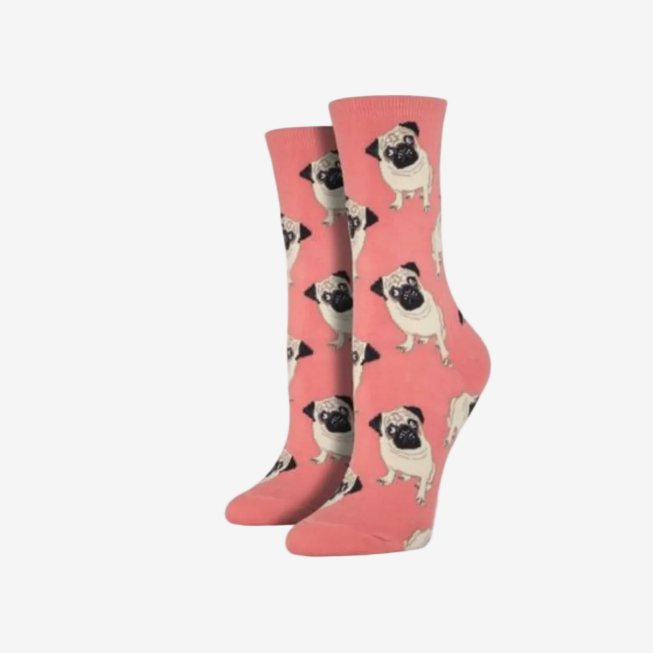 Socksmith Pugs Pink Socks for Women #print_Peach
