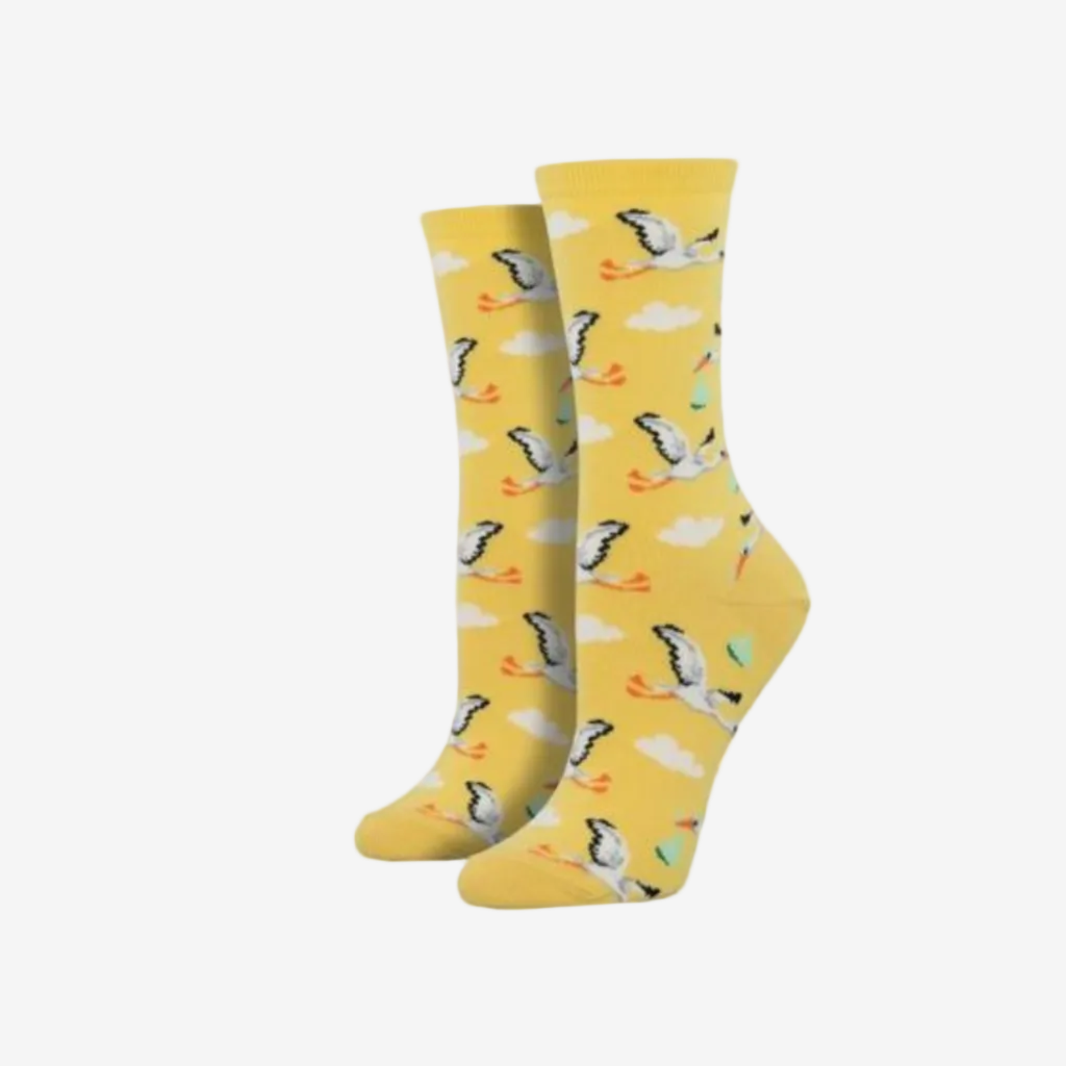 Socksmith Special Delivery Yellow Socks for Women #print_Yellow