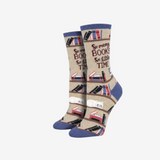 Socksmith Time For A Good Book Socks for Women #print_Beige